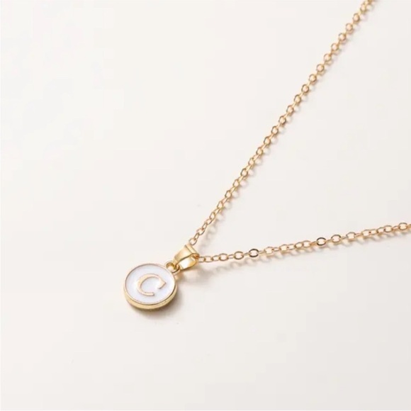 New! Anthropologie Gold Initial Pendant Necklace NWOT - Picture 1 of 4